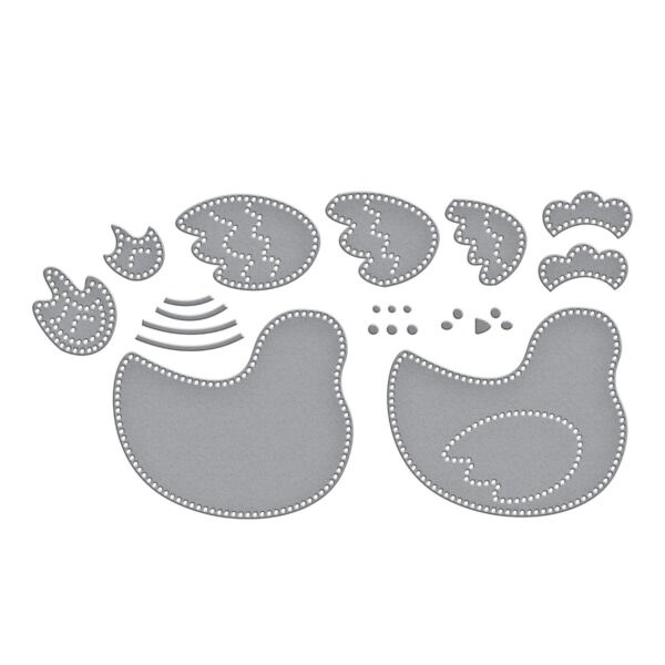 Spellbinders Felt Cozy Cluck Etched Dies From the Spring Felt Stitch & Create Collection By Nichol Spohr