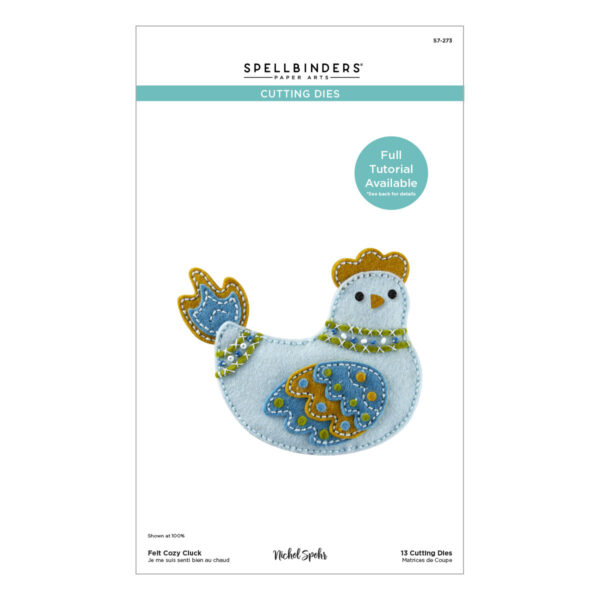 Spellbinders Felt Cozy Cluck Etched Dies From the Spring Felt Stitch & Create Collection By Nichol Spohr