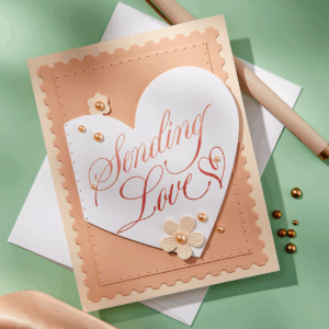 Spellbinders Copperplate Sending Love Betterpress Plate From the Copperplate On Your Wedding Day Collection By Paul Antonio