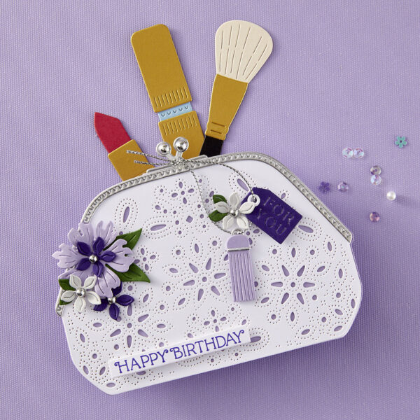 Spellbinders Gorgeous You Makeup Bag Etched Dies From the Gorgeous You Collection