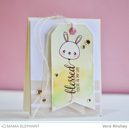 MAMA ELEPHANT STAMP BLESSED