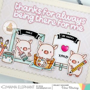 MAMA ELEPHANT DIE PAINTING PIGGIES