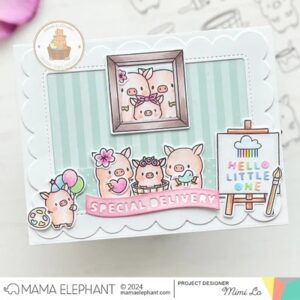 MAMA ELEPHANT DIE PAINTING PIGGIES