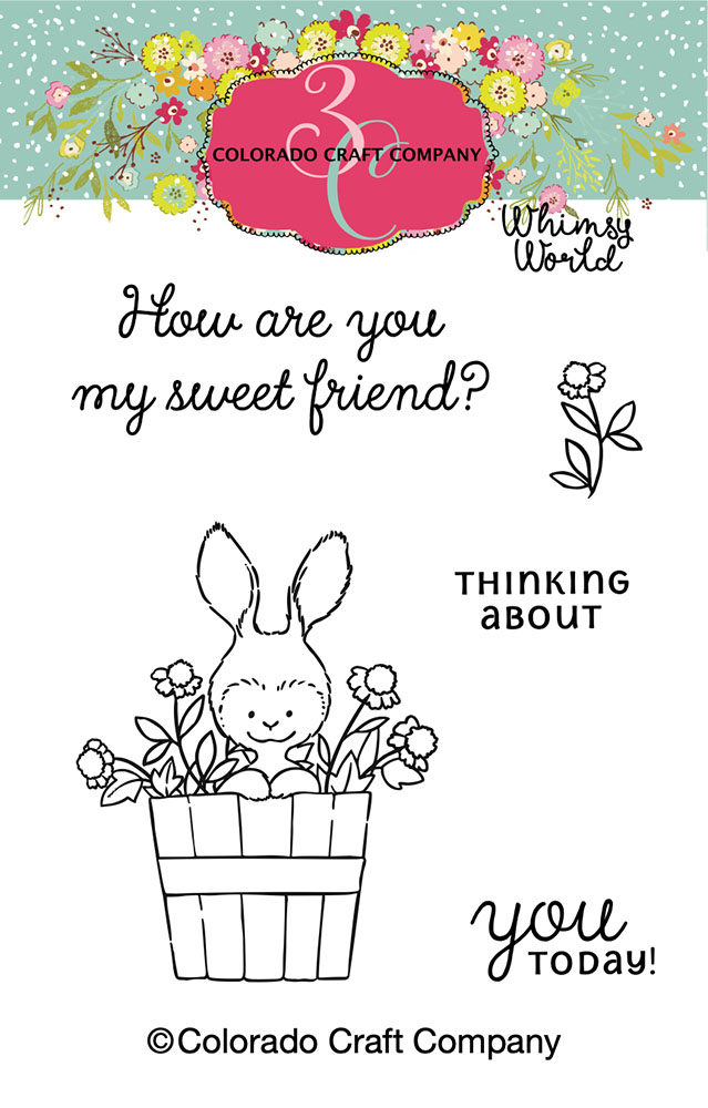 COLORADO CRAFTS STAMP BUNNY BUSHEL