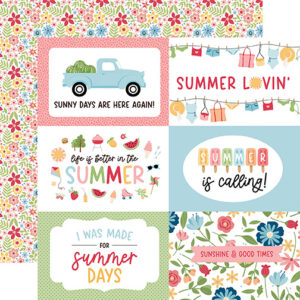 Echo Park Have A Great Summer 12X12 6X4 Journaling Cards
