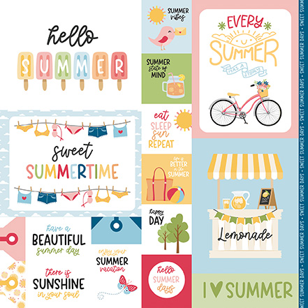 Echo Park Have A Great Summer 12X12 Multi Journaling Cards