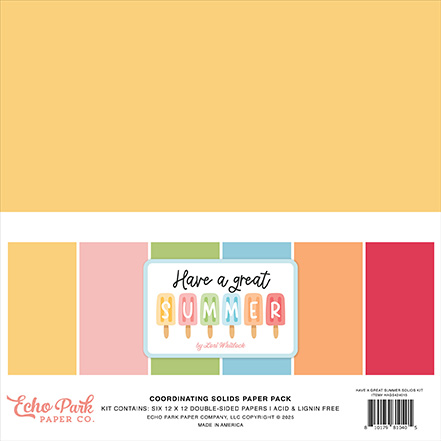 Echo Park Have A Great Summer Solids Kit Echo Park Have A Great Summer Solids Kit