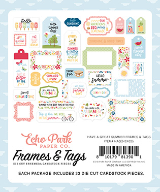 Echo Park Have A Great Summer Frames & Tags