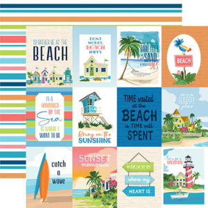 Carta Bella Beach Town 12X12 3X4 Journaling Cards