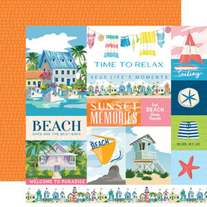 Carta Bella Beach Town 12X12 Multi Journaling Cards