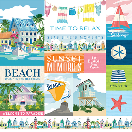 Carta Bella Beach Town 12X12 Multi Journaling Cards