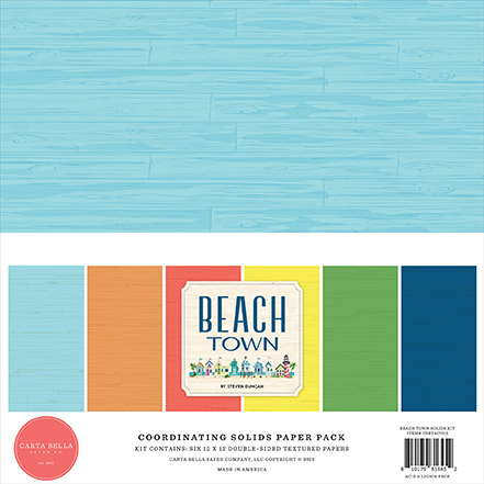 Carta Bella Beach Town Solids Kit Carta Bella Beach Town Solids Kit