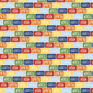 Echo Park Born To Travel 12X12 Tourist License Plates