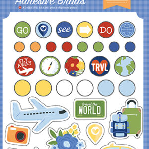 Echo Park Born To Travel Adhesive Brads