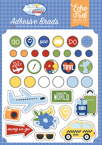 Echo Park Born To Travel Adhesive Brads