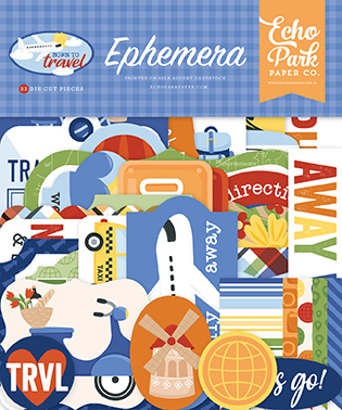 Echo Park Born To Travel Ephemera