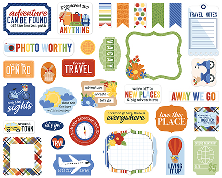 Echo Park Born To Travel Ephemera