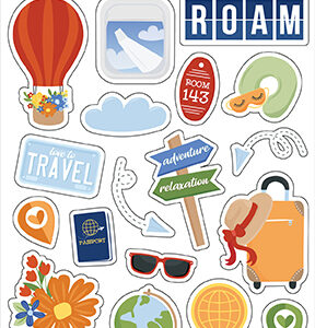 Echo Park Born To Travel Puffy Stickers