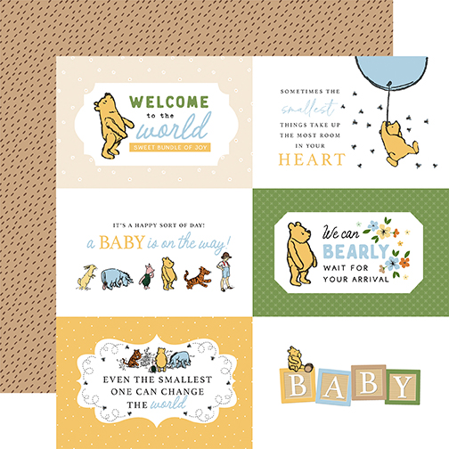 Ep Winnie the Pooh Baby 12X12 6X4 Journaling Cards