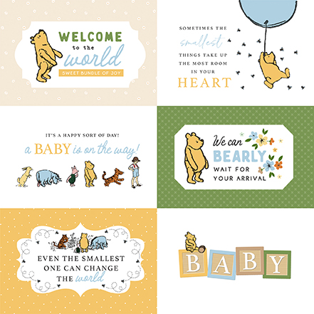 Ep Winnie the Pooh Baby 12X12 6X4 Journaling Cards