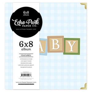 Echo Park Winnie the Pooh Baby 6X8 Album Blocks Blue