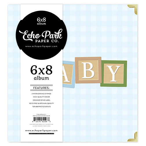 Echo Park Winnie the Pooh Baby 6X8 Album Blocks Blue Echo Park Winnie the Pooh Baby 6X8 Album Blocks Blue