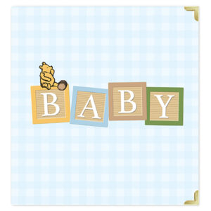 Echo Park Winnie the Pooh Baby 6X8 Album Blocks Blue