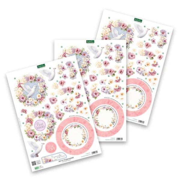 Katy Sue Die Cut Decoupage – Dove With Flowers (Pack of 3) Katy Sue Die Cut Decoupage – Dove With Flowers (Pack of 3)