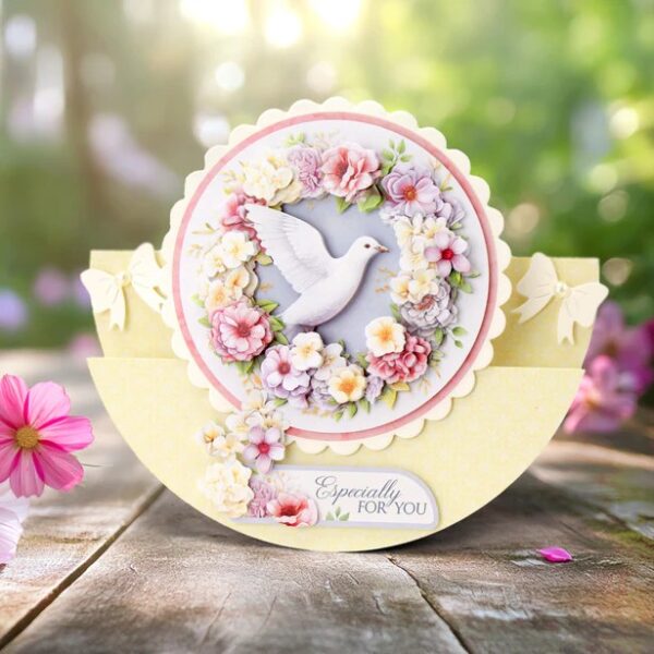 Katy Sue Die Cut Decoupage – Dove With Flowers (Pack of 3)