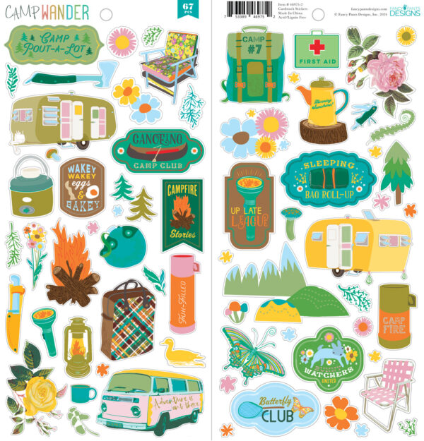 Fancy Pants Camp Wander Cardstock Stickers