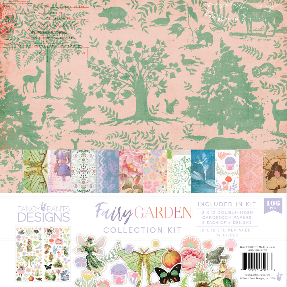 Fancy Pants Fairy Garden Collection Kit 2 of Each 12X12 + Cardstock Stickers