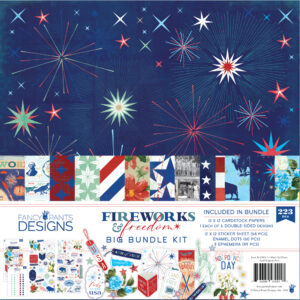 Fancy Pants Fireworks & Freedom Big Bundle Kit 1 of Each 12X12, Ephemera, Cardstock Stickers, and Dots