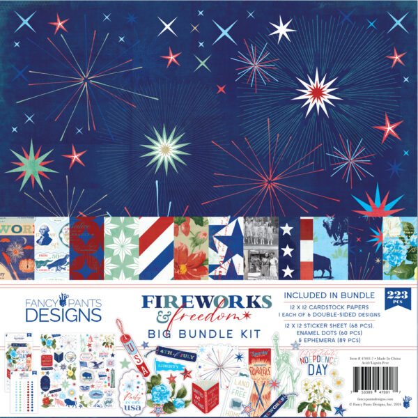 Fancy Pants Fireworks & Freedom Big Bundle Kit 1 of Each 12X12, Ephemera, Cardstock Stickers, and Dots Fancy Pants Fireworks & Freedom Big Bundle Kit 1 of Each 12X12, Ephemera, Cardstock Stickers, and Dots
