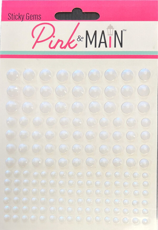 Pink & Main White Sticky Gems