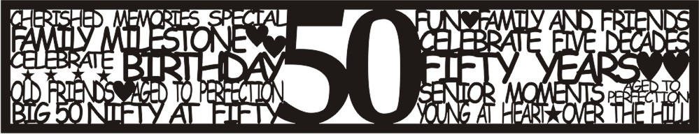 Petticoat Parlor Birthday Border 50