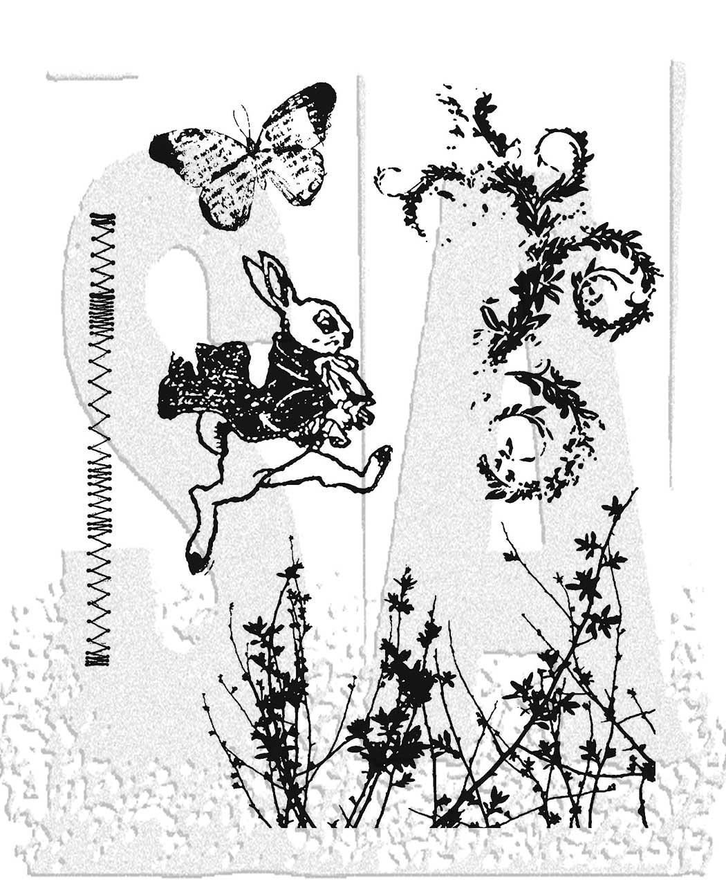 Art Gone Wild Tim Holtz Stamp Spring Sprung
