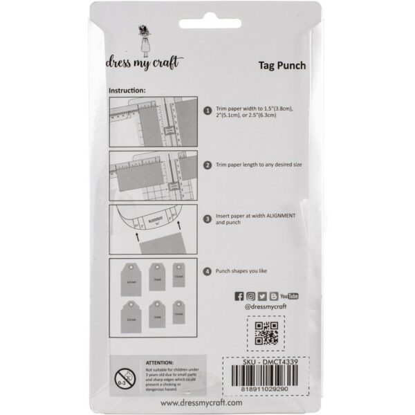 DRESS MY CRAFT PUNCH TAG ROUNDED