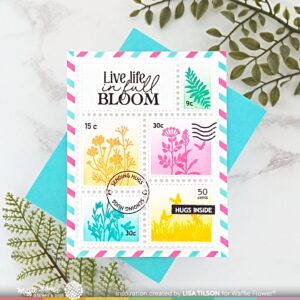 Waffle Flower Postage Collage Stamp Wild Flower Silhouette