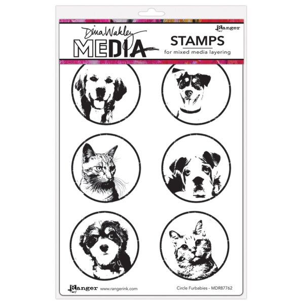 RANGER DINA WAKLEY MEDIA STAMPS CIRCLE FURBABIES