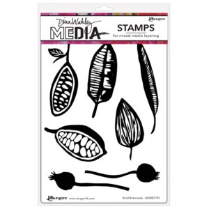 RANGER DINA WAKLEY MEDIA STAMPS BOLD BOTANICALS