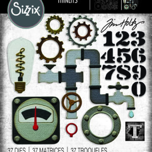 Sizzix Thinlits 37PK Die Set Vault Industrial By Tim Holtz