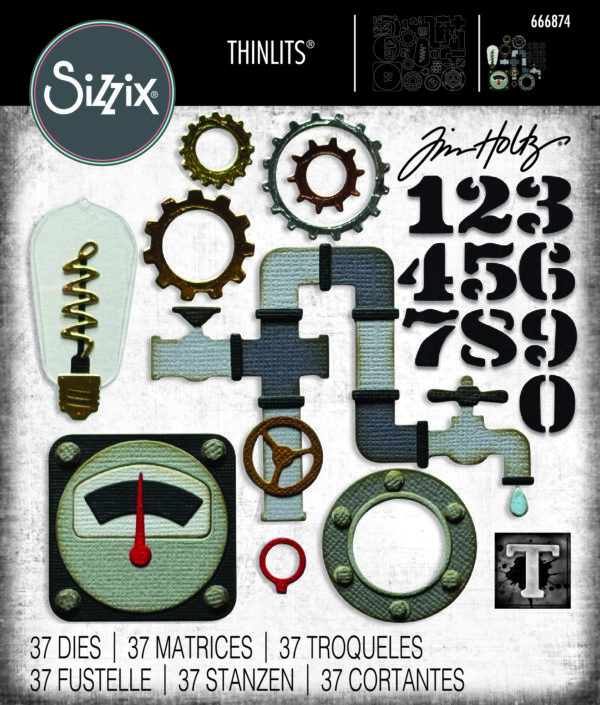 Sizzix Thinlits 37PK Die Set Vault Industrial By Tim Holtz Sizzix Thinlits 37PK Die Set Vault Industrial By Tim Holtz