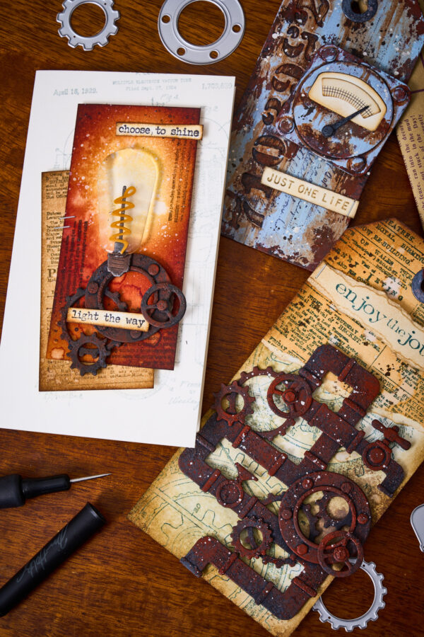 Sizzix Thinlits 37PK Die Set Vault Industrial By Tim Holtz