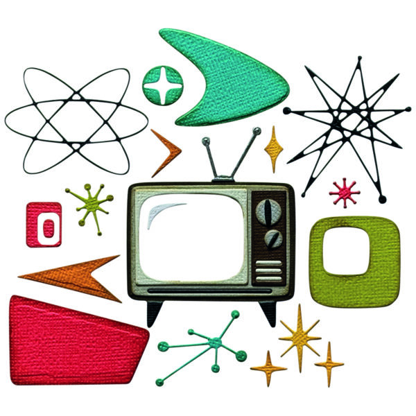 Sizzix Thinlits 24PK Die Set Vault Atomic Retro By Tim Holtz