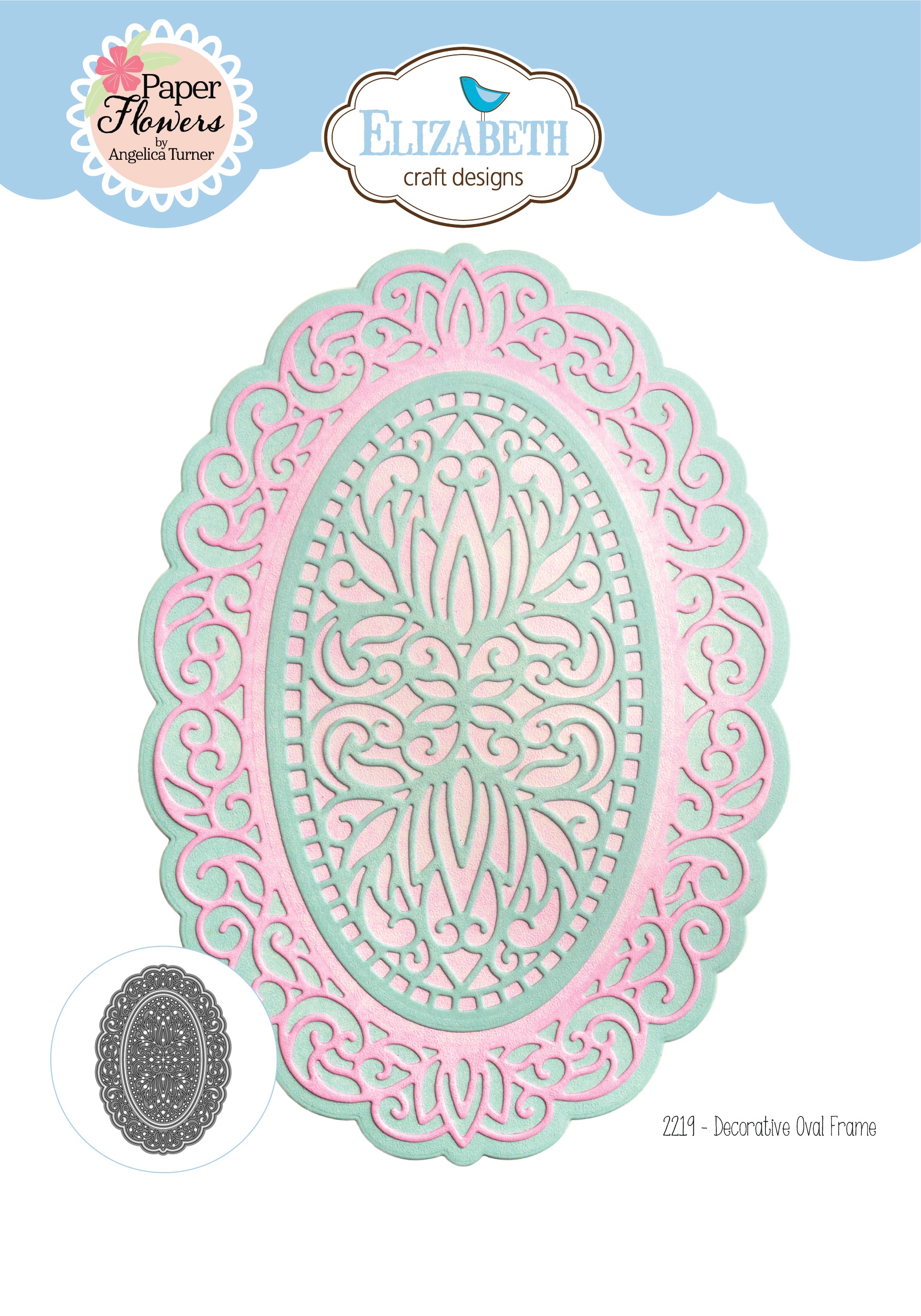 ELIZABETH CRAFTS DIE DECORATIVE OVAL FRAME