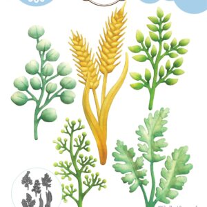 ELIZABETH CRAFTS DIE FLORAL GREENERY 3