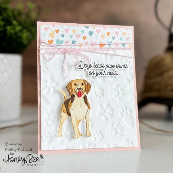 Honey Bee 3D Emboss FLDR Paw Prints