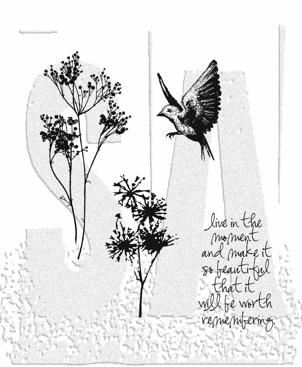 Art Gone Wild Tim Holtz Stamp Nature's Moments