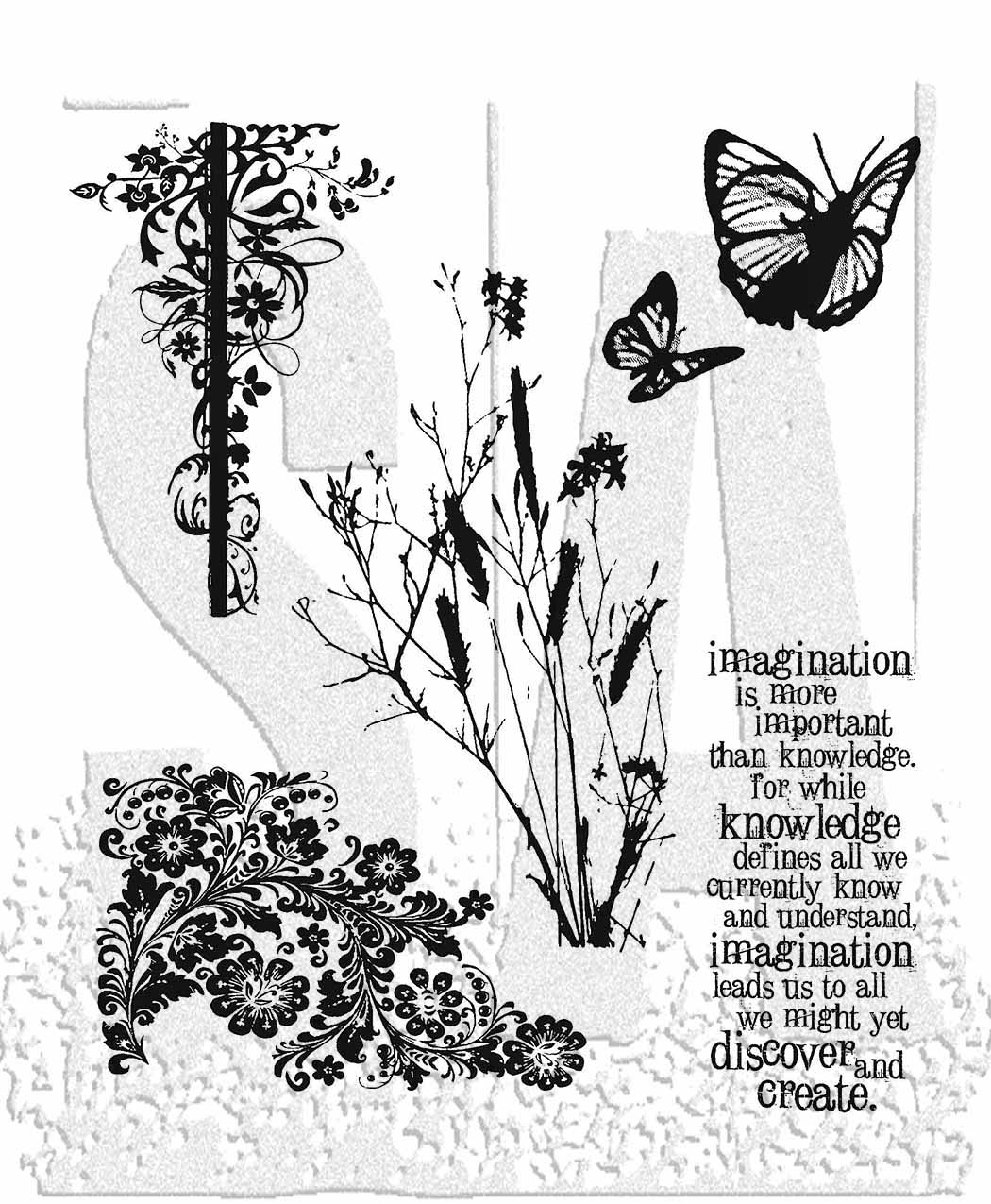 Art Gone Wild Tim Holtz Stamp Nature's Discovery