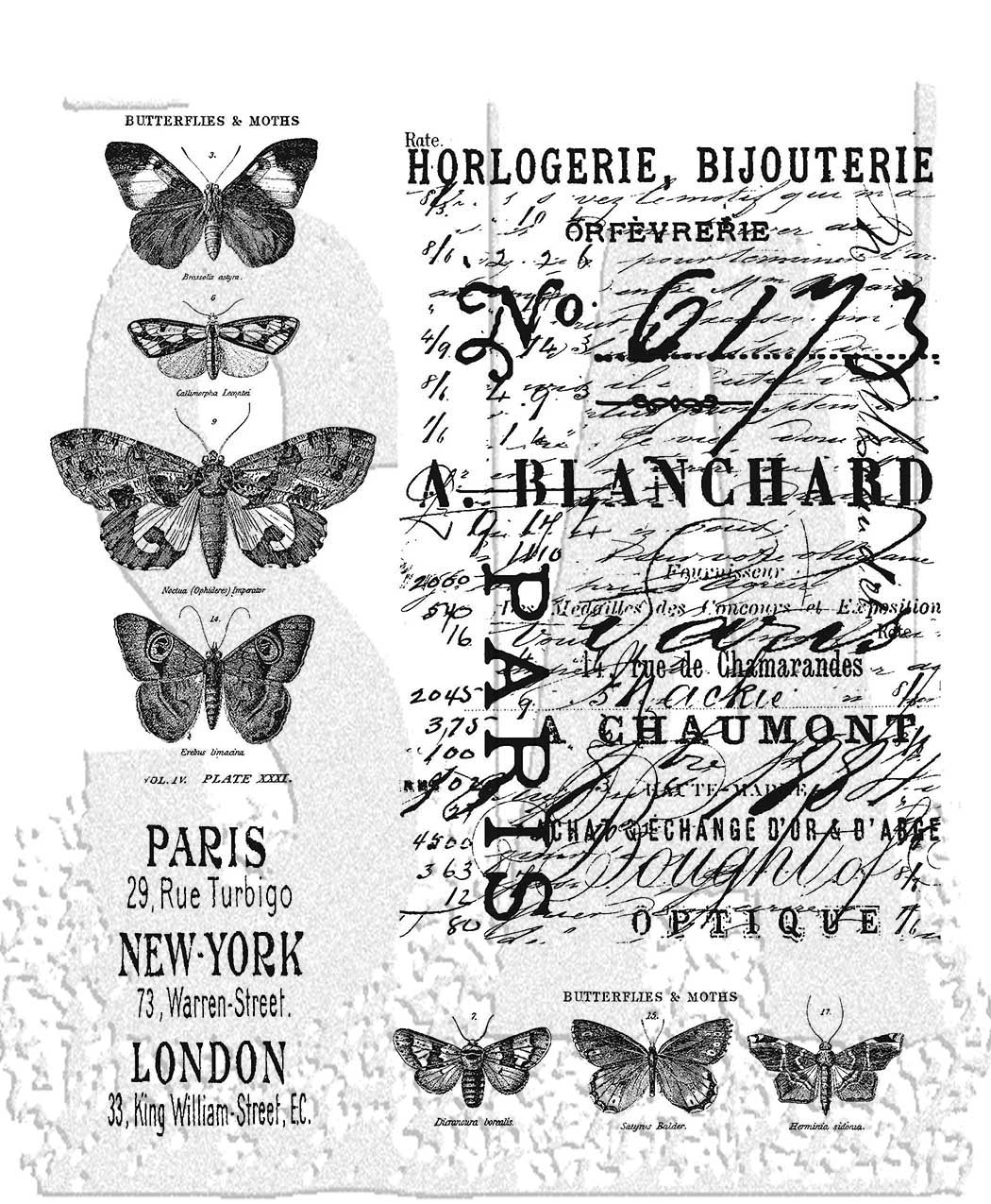 Art Gone Wild Tim Holtz Stamp Papillon